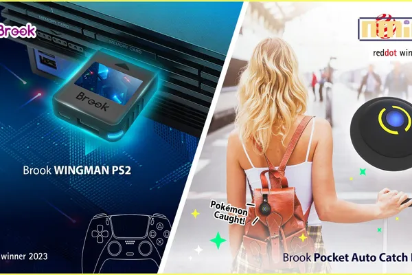 Brook Gaming 榮獲2023 紅點設計大獎,Wingman PS2及Pocket Auto Catch Light同登殊榮