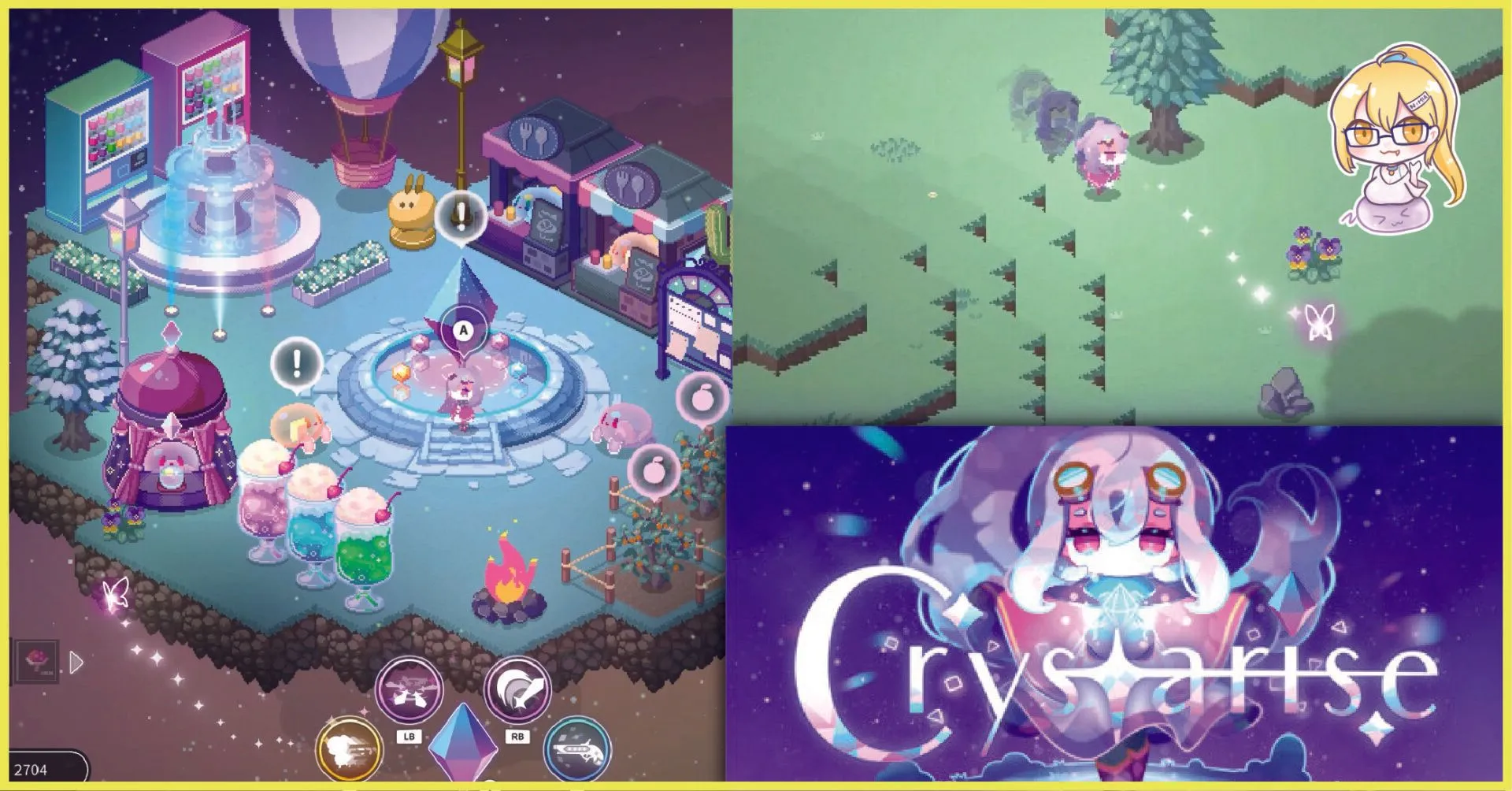 療愈像素風獨立 RPG 遊戲《Crystarise》打造自己的天空之島並無上限地變強吧