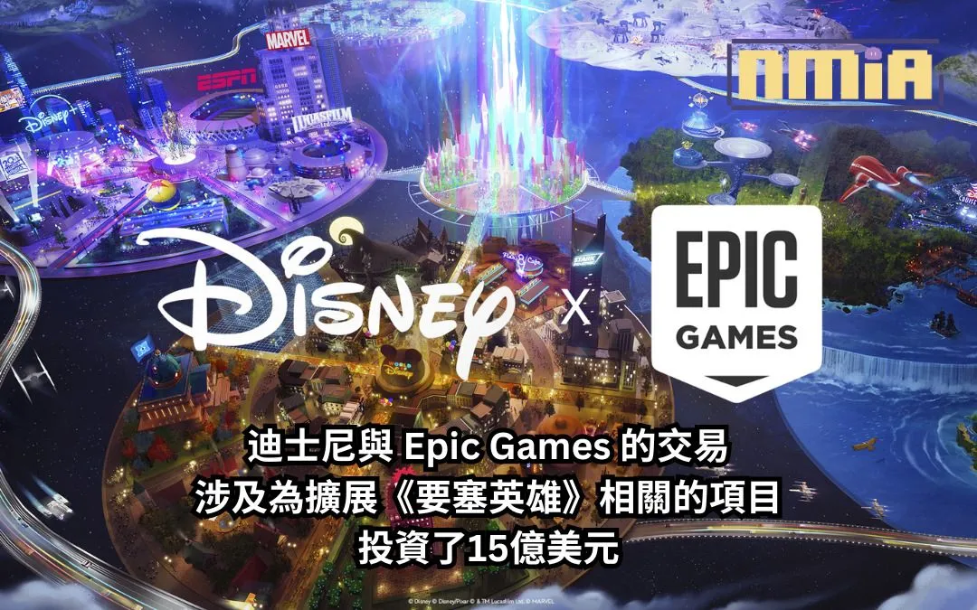 迪士尼與 Epic Games 的交易涉及為擴展《要塞英雄》相關的項目投資了15億美元