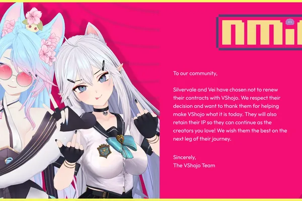 Silvervale與Veibae宣佈脫離歐美Vtuber團隊Vshojo,並轉成個人勢
