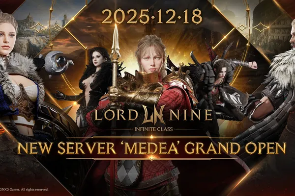 大型MMORPG《LORDNINE : Infinite Class》新服务器“Medea”于12月18日盛大开启
