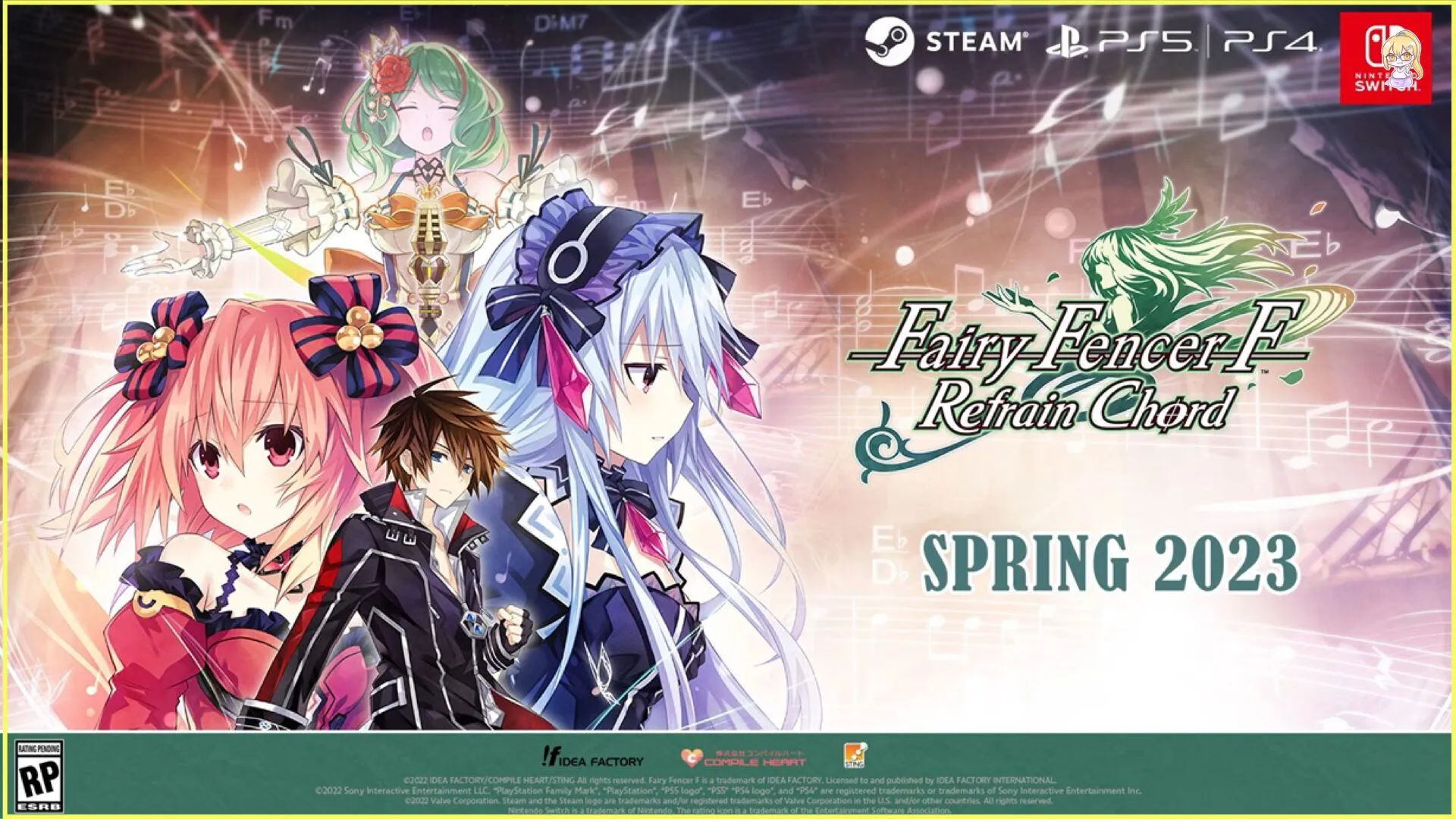《妖精劍士 F Refrain Chord》Nintendo Switch、PlayStation®5、PlayStation®4亞洲中文版上市資訊公布,2023 年 4 月 13 日發售預定。