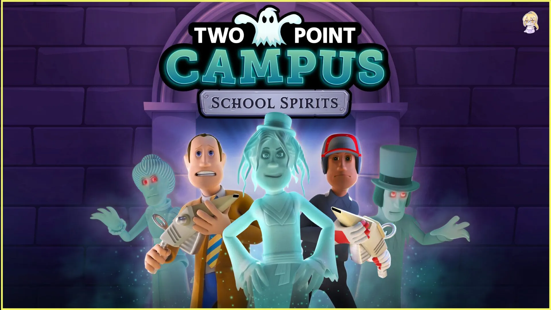 在『Two Point Campus』全新 DLC「校園鬼魂」中斬妖除魔