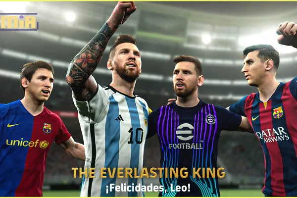 「eFootball™」與形象代言人Lionel Messi一同慶祝,他再次被加冕為世界最佳球員