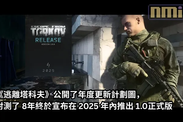 《逃離塔科夫》公開了年度更新計劃圖,封測了 8 年終於宣布在 2025年內推出 1.0 正式版