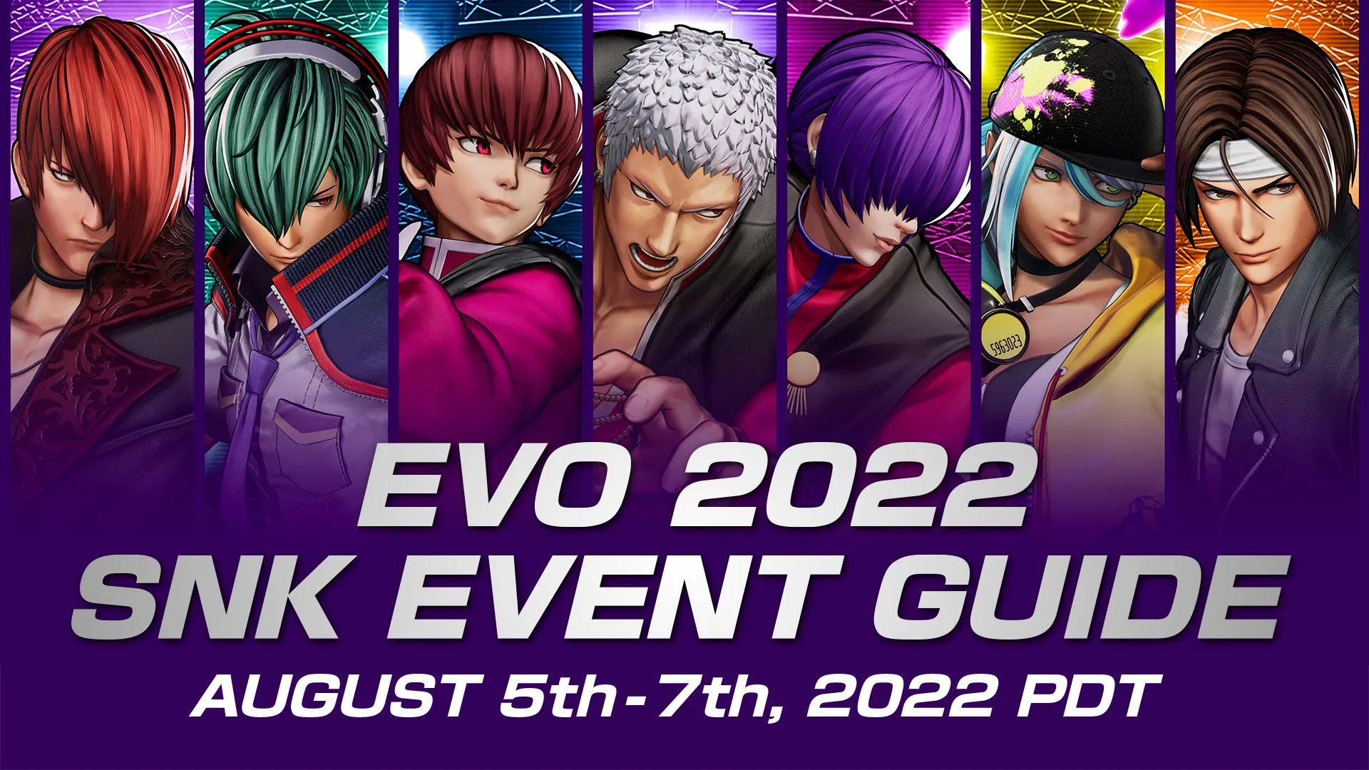 SNK將出展世界最大規模的格鬥遊戲大賽「EVO 2022」 現場將舉辦DLC提前試玩、KOF XV開發人員簽名會、稀有周邊展示等活動 更有座談會、SNK SOUND TEAM影片放映等相關活動!
