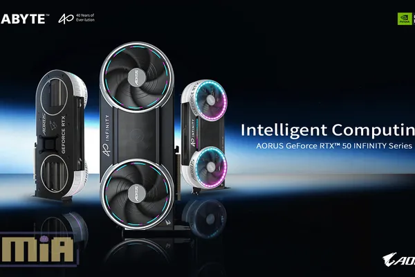 【COMPUTEX 2026】技嘉正式發表 40 週年限定 AORUS GeForce RTX 50 INFINITY 系列顯卡,導入隱線設計與全新 Hyperburst 散熱系統!