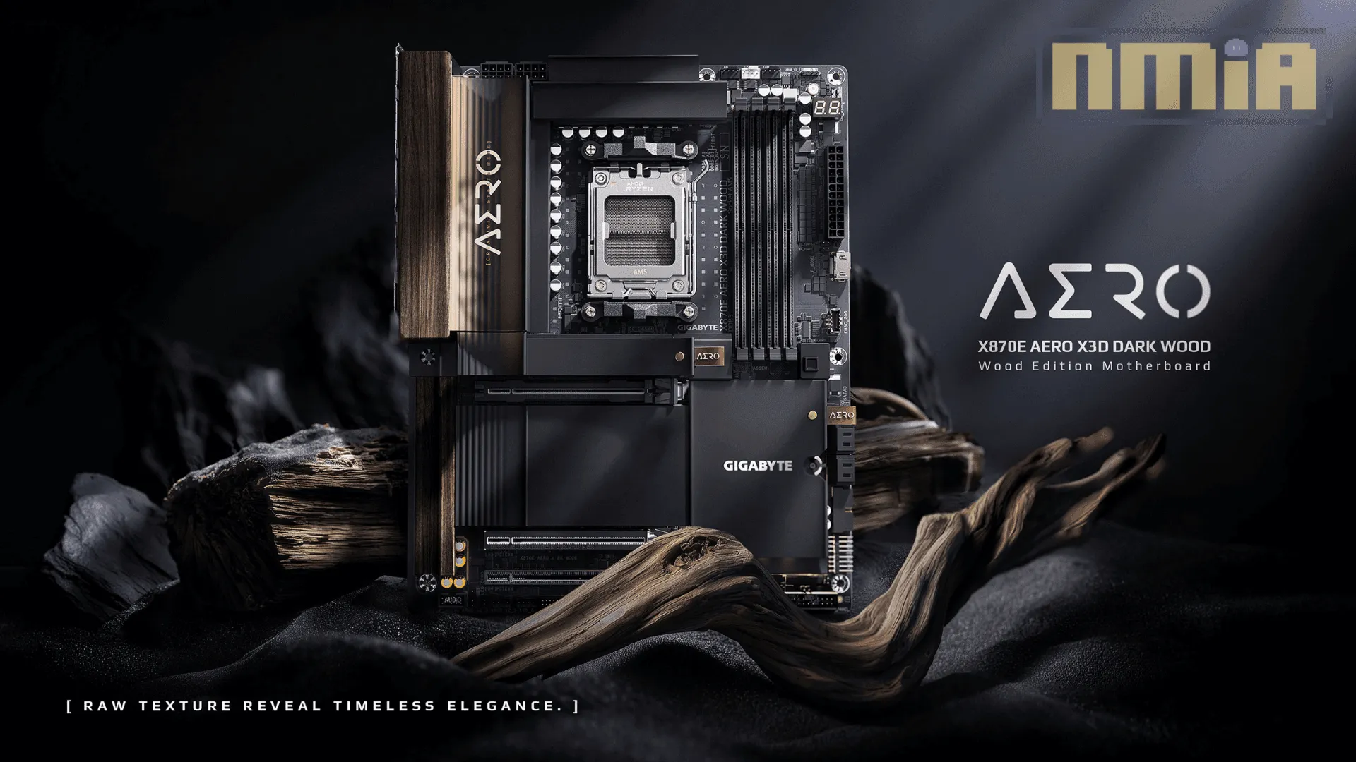 技嘉 X870E AERO X3D DARK WOOD 主機板正式亮相,將深色木紋美學融入旗艦級 AMD 平台!