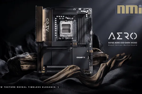 技嘉 X870E AERO X3D DARK WOOD 主機板正式亮相,將深色木紋美學融入旗艦級 AMD 平台!