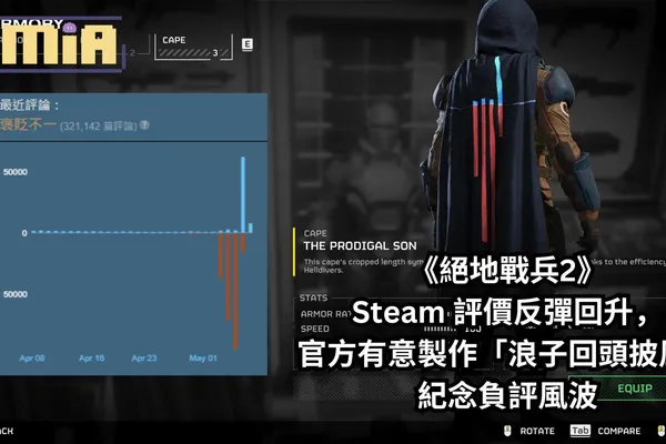 《絕地戰兵2》Steam 評價反彈回升,官方有意製作「浪子回頭披風」紀念負評風波