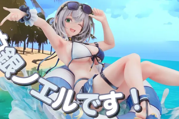 Hololive 團長「白銀諾艾爾」1/7 比例泳裝模型!
