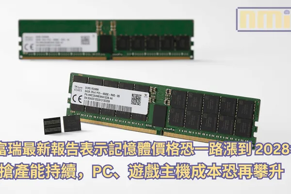 傑富瑞最新報告表示記憶體價格恐一路漲到 2028 年?!AI 搶產能持續,PC、遊戲主機成本恐再攀升