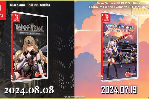 《禁忌試煉 Twilight Edition》實體版和《超戰女神 Platinum Edition》實體版將於本夏季登陸Nintendo Switch™