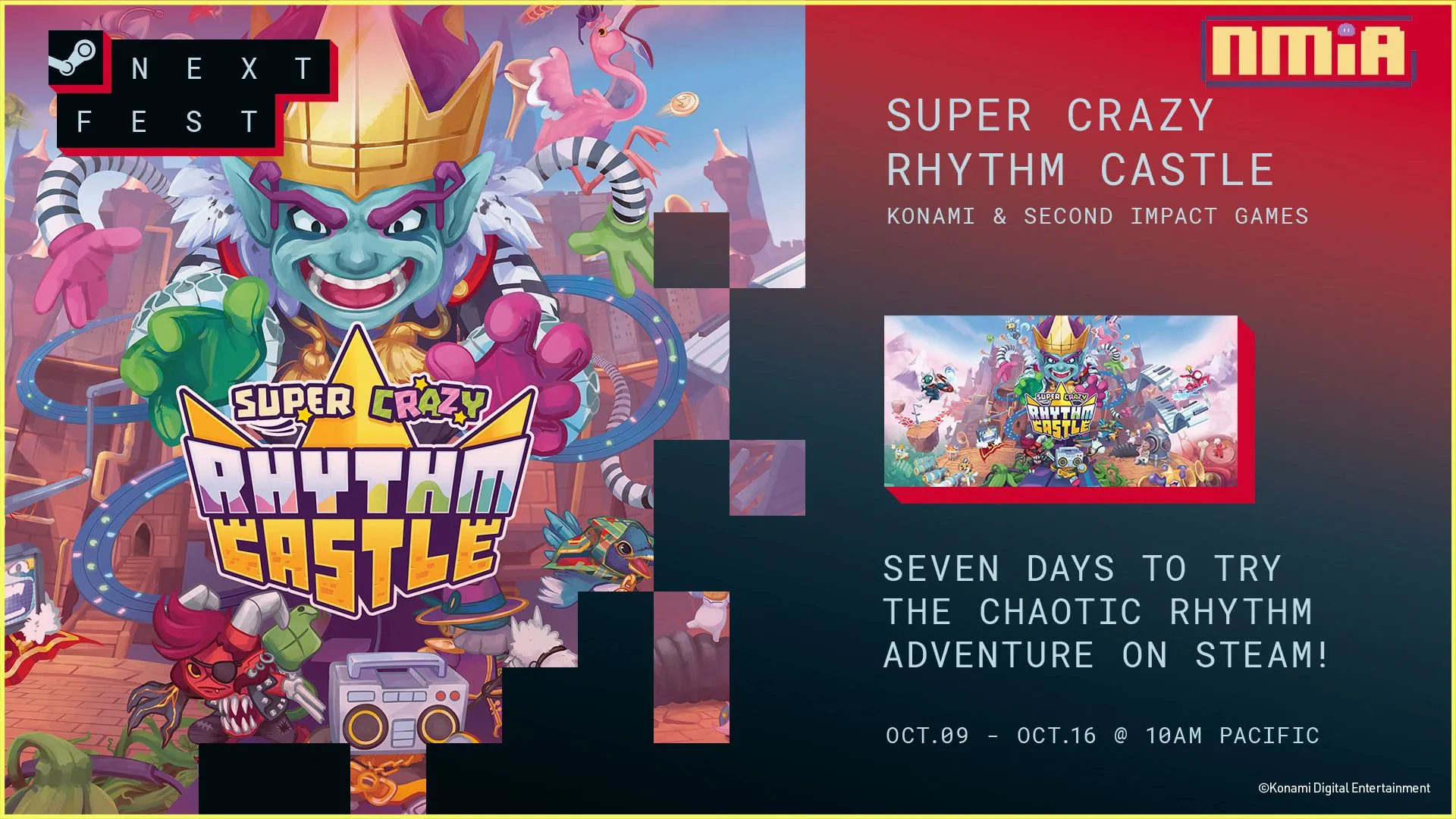 ‘Super Crazy Rhythm Castle’ 試玩版已正式在Steam Next Fest公開! 時間有限,在正式發售前展開混音節奏大冒險吧!