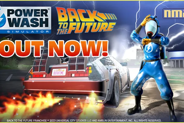《POWERWASH SIMULATOR》「回到未來特別套組」今日開放下載