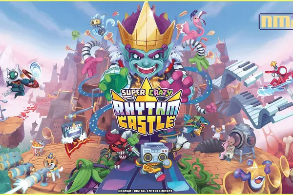 「Super Crazy Rhythm Castle」玩起來! 今天於PlayStation®5、PlayStation®4、Xbox Series X|S、Xbox One、Steam®、Nintendo Switch™等平台上市! 由Second Impact Games開發,由KONAMI發行的Super Crazy Guitar Maniac Deluxe精神續作,以融合流派的風格開闢新玩法!