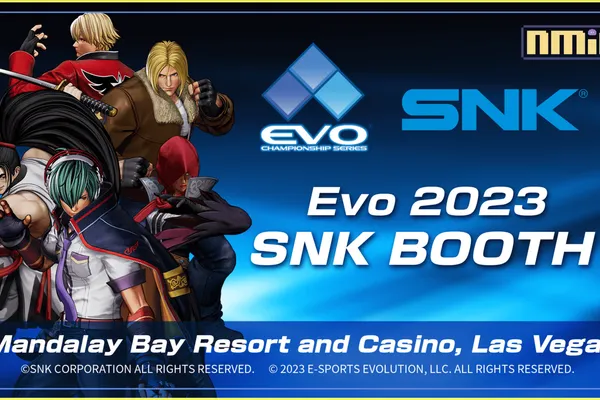 全球最大規模格鬥遊戲大賽「Evo 2023」將會參加出展將會召開SNK作品官方賽事、DLC搶先試玩、簽名會等活動!