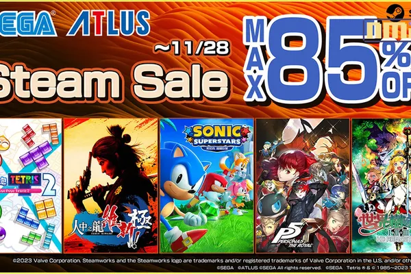 「Steam SEGA Autumn Sale」開跑 SEGA・ATLUS的PC遊戲作品限期祭出最高85%OFF折扣!