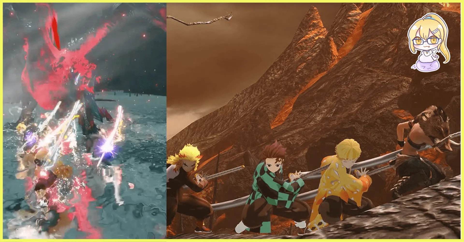 是兄弟就一起用雷之呼吸!《魔物獵人崛起破曉》MOD讓《鬼滅之刃》炭治郎一行人超同步挑戰1分鐘討伐天彗龍!