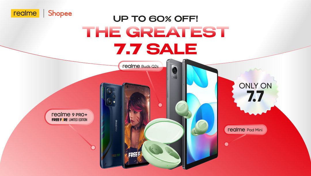 Enjoy Discounts Up to 60% with realme’s 7.7 Big Sale 