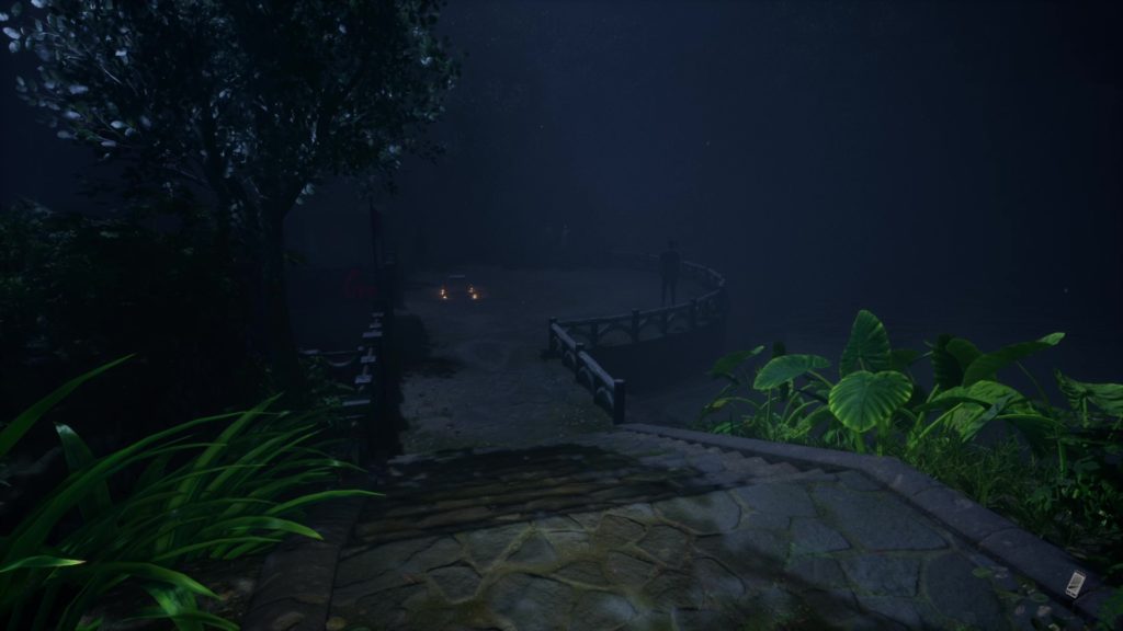 遊戲內的女鬼橋，陰森又昏暗。