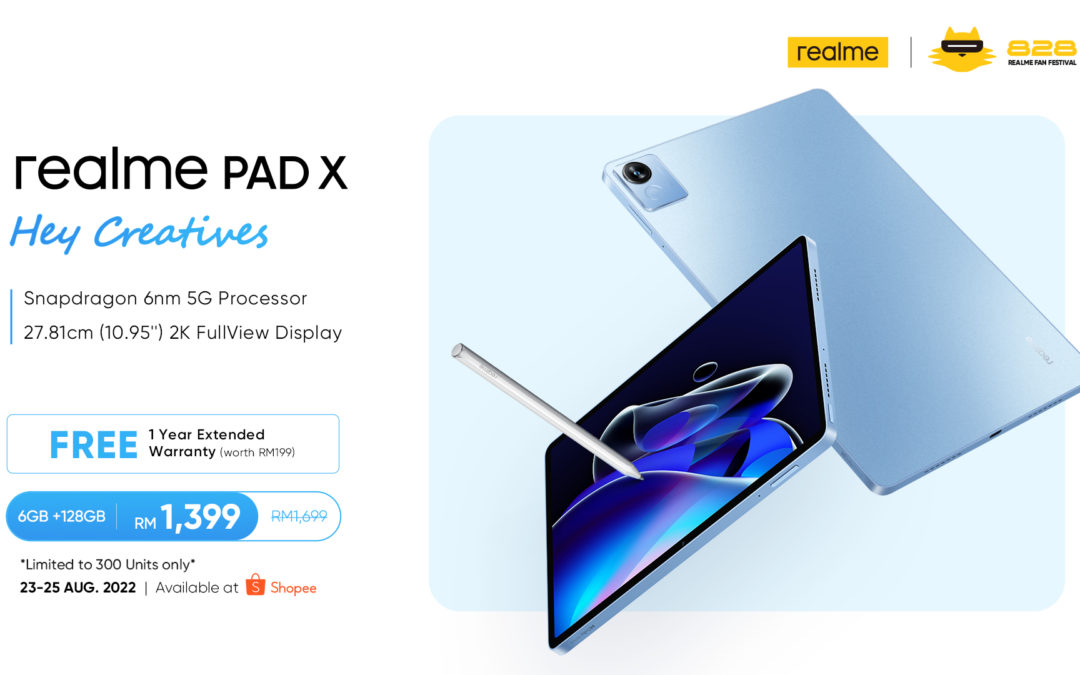 realme Introduces Its Flagship 5G Tablet, realme Pad X, In Malaysia – Available from RM1,399