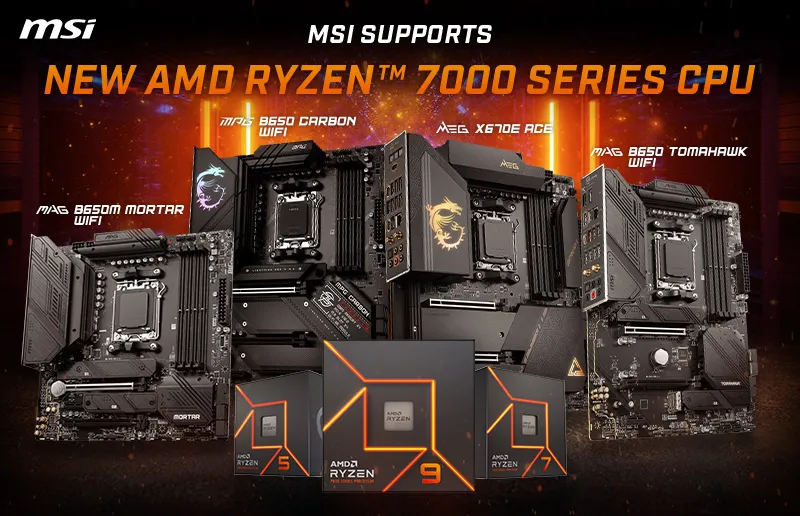 MSI supports new AMD Ryzen™ 7000 Series CPU with AGESA COMBO PI-1.0.0.4 BIOS ready at launch
