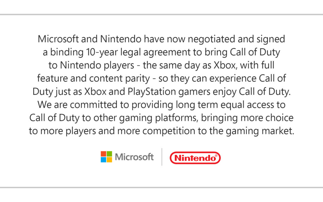 這次真的簽下去啦！微軟與任天堂十年之約發佈正式聲明