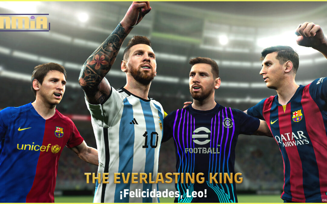 「eFootball™」與形象代言人Lionel Messi一同慶祝，他再次被加冕為世界最佳球員
